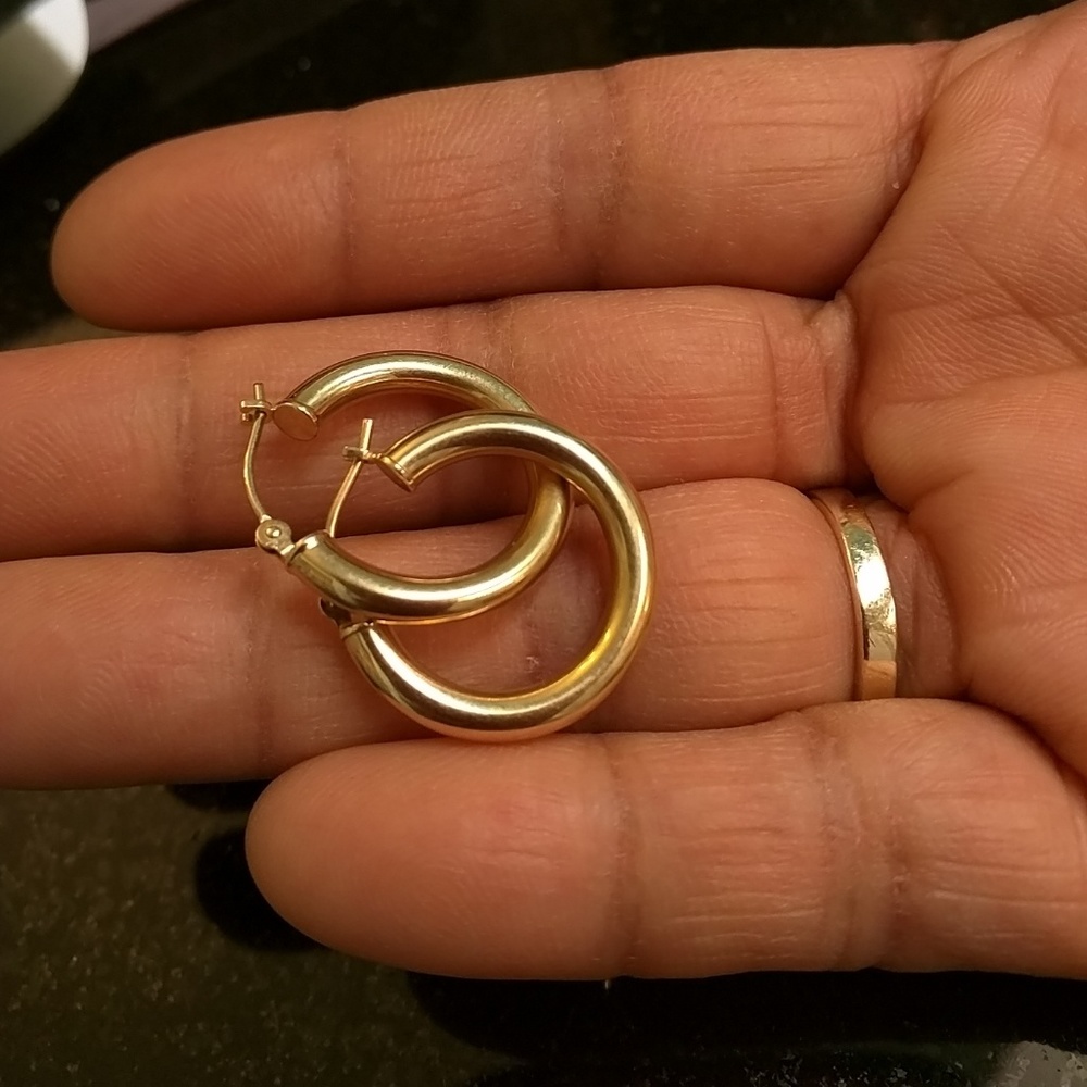 Real 14k hoop earrings